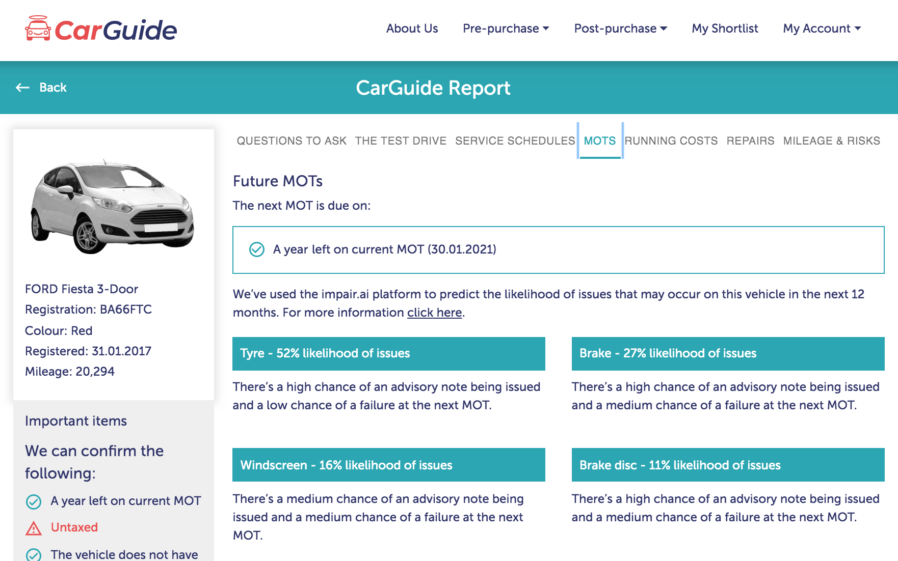 MOT Check for any car in seconds